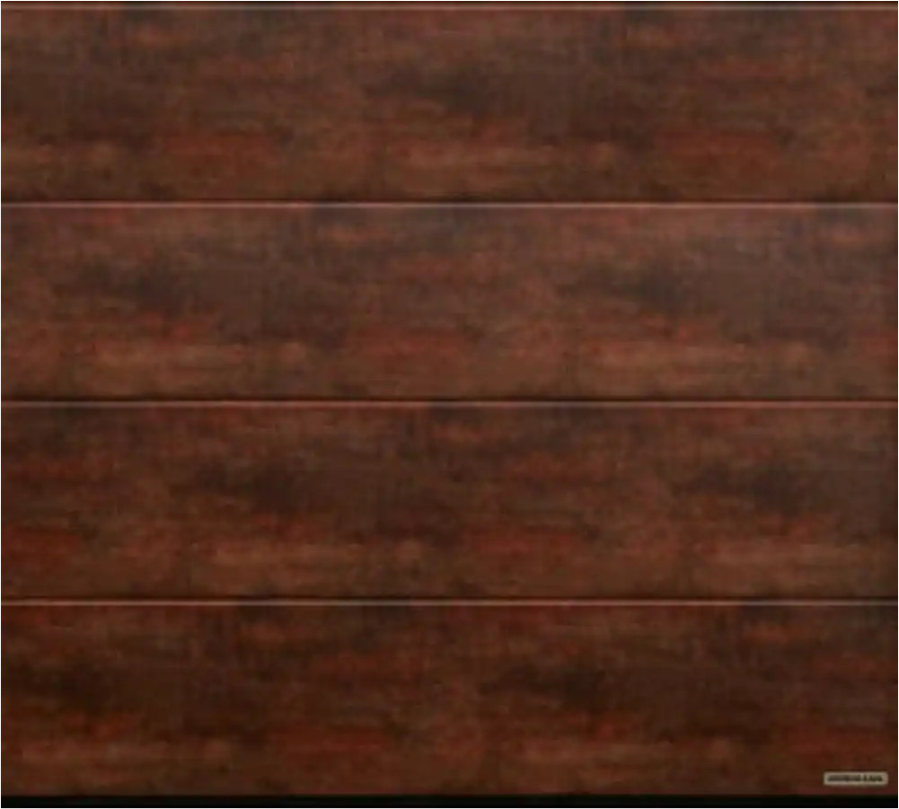 Bramy segmentowe - budowa bramy Hormann - Wygląd bramy z powierzchnią zardzewiała stal